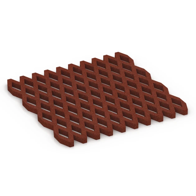 Aufsicht auf die Unterseite, also die Bodenseite von WARCO-Formteil 7010 - Safety Grass Grid Mat im Format 100 x 100 x 4 cm.