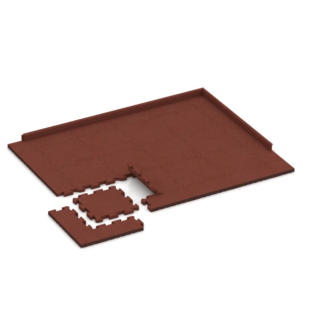 Typische Verlegung oder Einbausituation für den Artikel 5879 von WARCO - Outdoor Event Click Tile, Farbton Brick red in der Abmessung 500 x 500 x 40 mm.
