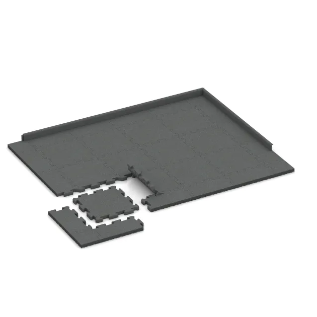 Typische Verlegung oder Einbausituation für den Artikel 2981 von WARCO - Rubber paving, Farbton Slate grey in der Abmessung 500 x 500 x 40 mm.