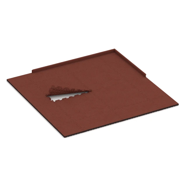 Typische Verlegung oder Einbausituation für den Artikel 3476 von WARCO - Playground flooring, Farbton Brick red in der Abmessung 100 x 100 x 4 cm | 1,00 m².