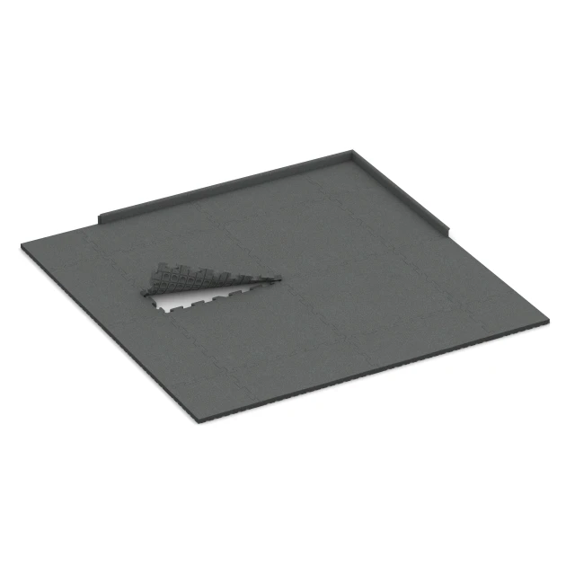 Typische Verlegung oder Einbausituation für den Artikel 4073 von WARCO - Dog floor tile, Farbton Slate grey in der Abmessung 100 x 100 x 4 cm | 1,00 m².