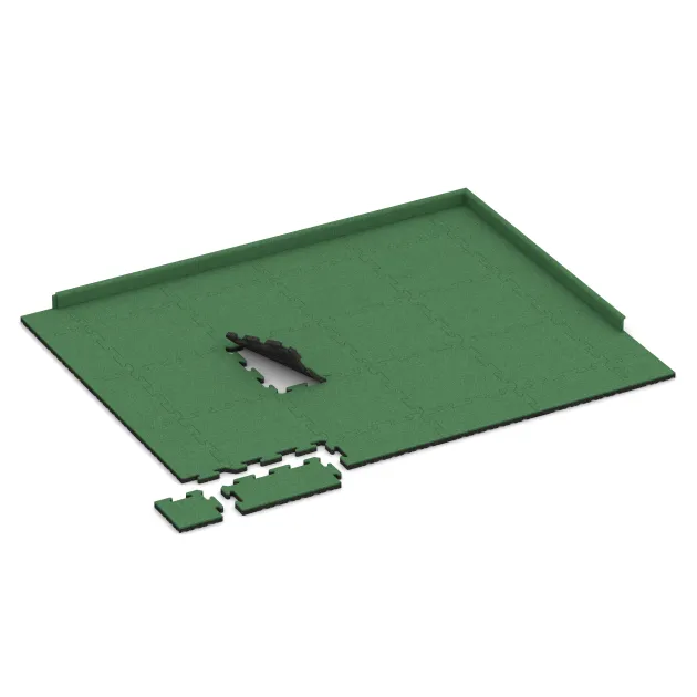 Typische Verlegung oder Einbausituation für den Artikel 5298 von WARCO - Pool Decking Tile, Farbton May Green in der Abmessung 500 x 500 x 30 mm.