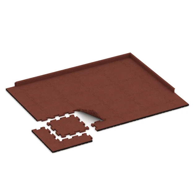 Typische Verlegung oder Einbausituation für den Artikel 2786 von WARCO - Dog floor tile, Farbton Brick red in der Abmessung 50 x 50 x 3 cm | 0,25 m².