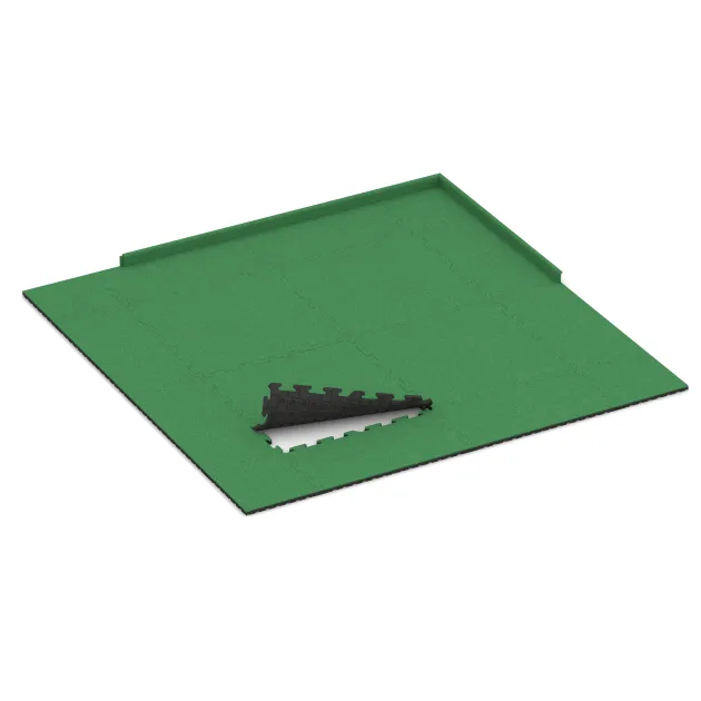Typische Verlegung oder Einbausituation für den Artikel 5827 von WARCO - Indoor click tile, Farbton May Green in der Abmessung 1000 x 1000 x 30 mm.