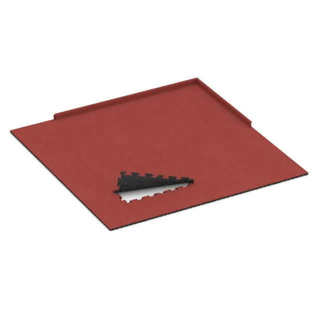 Typische Verlegung oder Einbausituation für den Artikel 6015 von WARCO - Fitness Floor Protection Mat, Farbton Rose in der Abmessung 1000 x 1000 x 30 mm.