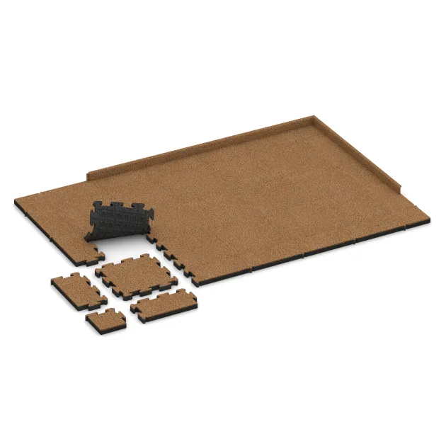 Typische Verlegung oder Einbausituation für den Artikel 3060 von WARCO - Rubber paving, Farbton Terra Cotta in der Abmessung 500 x 500 x 50 mm.