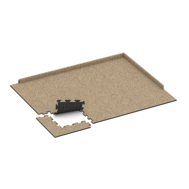 Typische Verlegung oder Einbausituation für den Artikel 0132 von WARCO - Pool Surround Tile, Farbton Travertine in der Abmessung 500 x 500 x 18 mm.