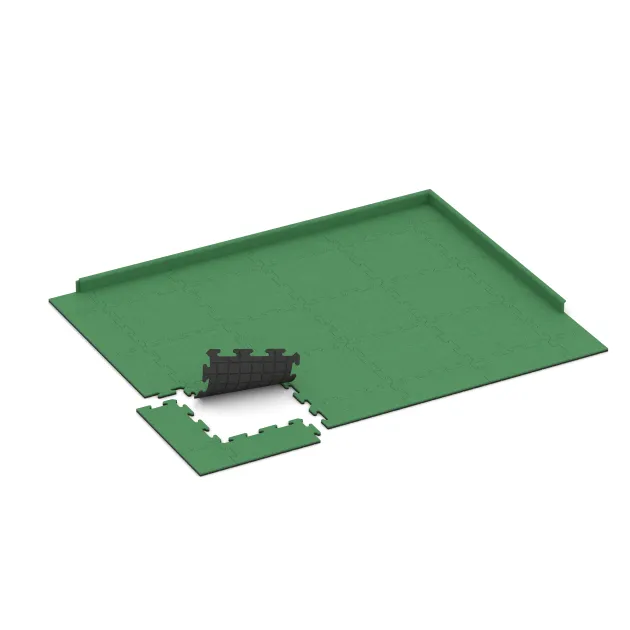Typische Verlegung oder Einbausituation für den Artikel 6198 von WARCO - Balcony tile 1.8 cm – weatherproof, Farbton May Green in der Abmessung 500 x 500 x 18 mm.