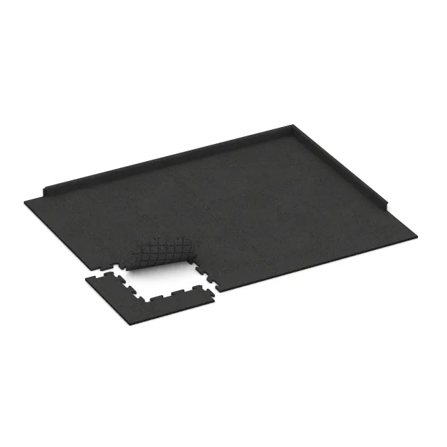 Typische Verlegung oder Einbausituation für den Artikel 6102 von WARCO - Indoor click tile, Farbton Anthracite in der Abmessung 500 x 500 x 18 mm.