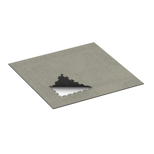 Typische Verlegung oder Einbausituation für den Artikel 4231 von WARCO - Sports flooring tile 1.8 cm, Farbton Light Granite in der Abmessung 1000 x 1000 x 18 mm.