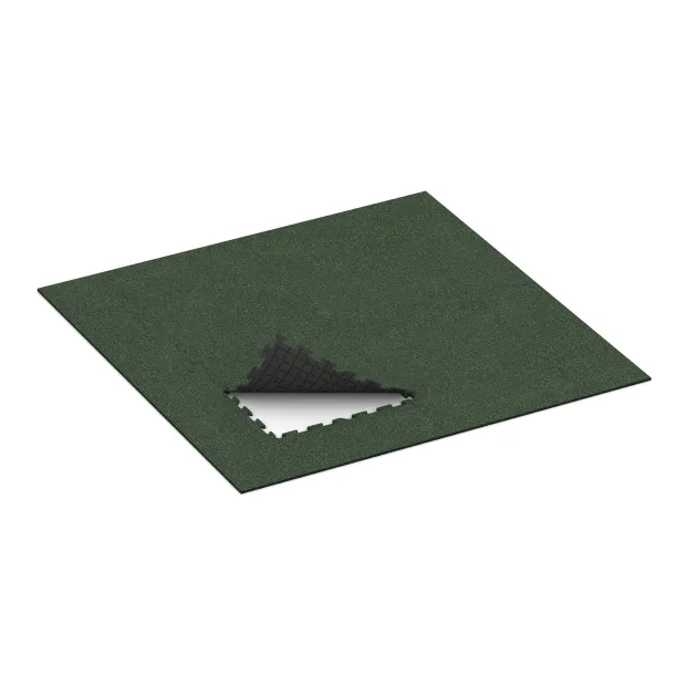 Typische Verlegung oder Einbausituation für den Artikel 3928 von WARCO - Dog floor tile, Farbton English Lawn in der Abmessung 1000 x 1000 x 18 mm.