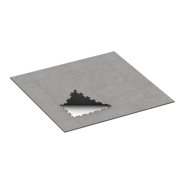 Typische Verlegung oder Einbausituation für den Artikel 4606 von WARCO - Dog sports floor HD, Farbton Grey Melange in der Abmessung 1000 x 1000 x 18 mm.