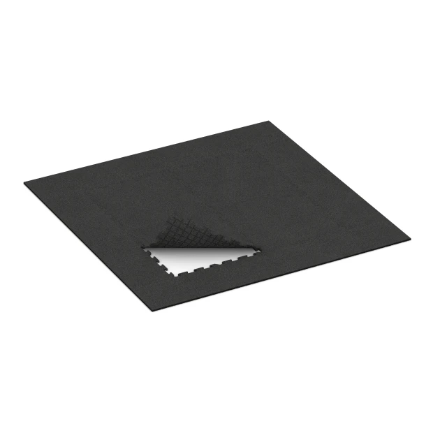 Typische Verlegung oder Einbausituation für den Artikel 0364 von WARCO - Rubber stair tile, Farbton Anthracite in der Abmessung 1000 x 1000 x 18 mm.