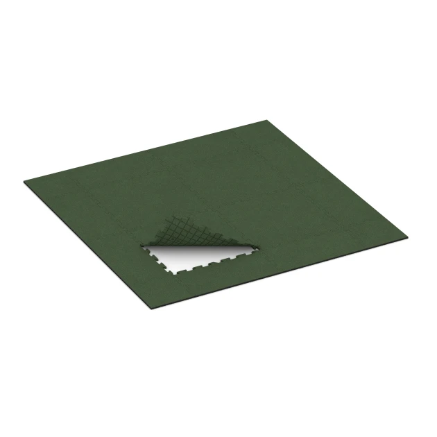 Typische Verlegung oder Einbausituation für den Artikel 0372 von WARCO - Fitness Floor Mat 18 mm, Farbton Grass green in der Abmessung 100 x 100 x 1,8 cm | 1,00 m².
