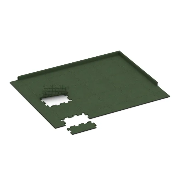 Typische Verlegung oder Einbausituation für den Artikel 4818 von WARCO - Edge Tile HD, Farbton Grass Green in der Abmessung 500 x 235 x 18 mm.