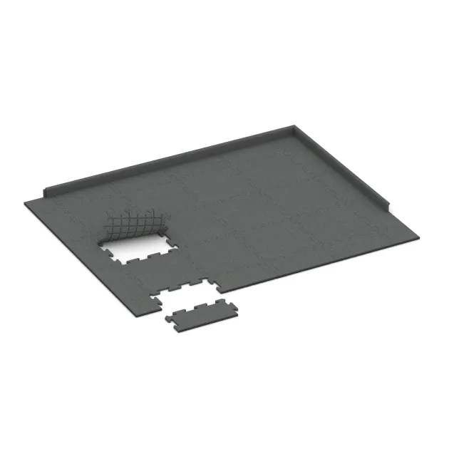 Typische Verlegung oder Einbausituation für den Artikel 4817 von WARCO - Edge Tile HD, Farbton Slate grey in der Abmessung 500 x 235 x 18 mm.
