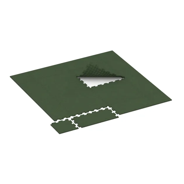 Typische Verlegung oder Einbausituation für den Artikel 4838 von WARCO - Edge Tile HD, Farbton Grass Green in der Abmessung 1000 x 485 x 18 mm.