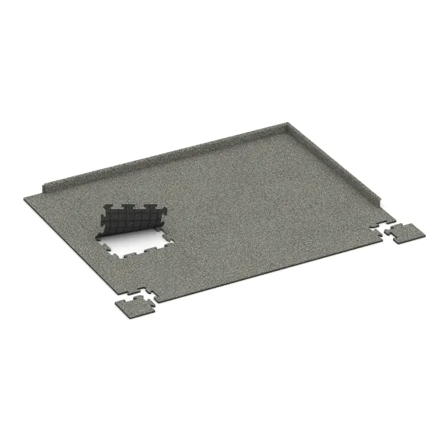 Typische Verlegung oder Einbausituation für den Artikel 4710 von WARCO - Corner Tile, Farbton Light Granite in der Abmessung 235 x 235 x 18 mm.