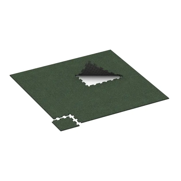 Typische Verlegung oder Einbausituation für den Artikel 4768 von WARCO - Corner Tile, Farbton English Lawn in der Abmessung 485 x 485 x 18 mm.