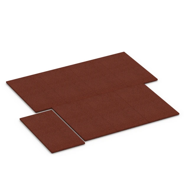 Typische Verlegung oder Einbausituation für den Artikel 6645 von WARCO - Stallplatte, Farbton Brick red in der Abmessung 100 x 50 x 3 cm.