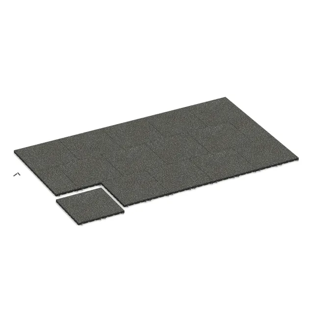 Typische Verlegung oder Einbausituation für den Artikel 5331 von WARCO - Playground safety tile, Farbton Dark Grey Granite in der Abmessung 500 x 500 x 30 mm.