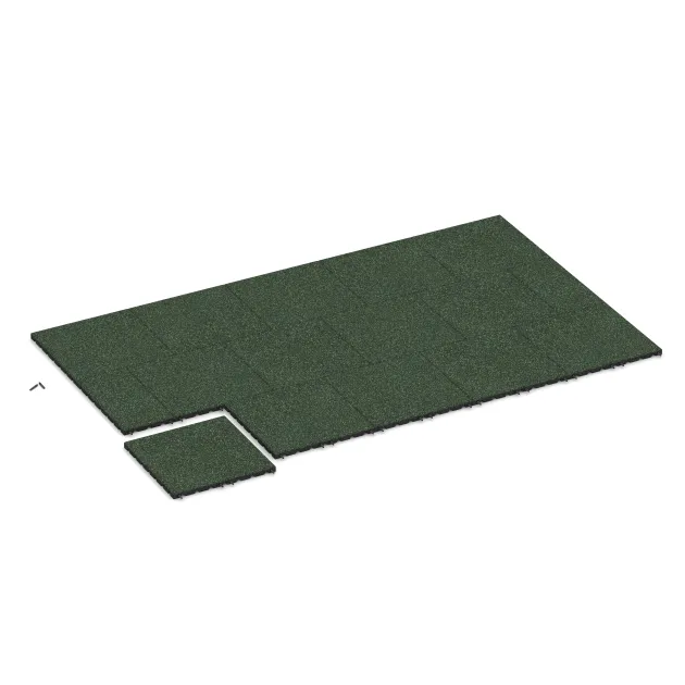 Typische Verlegung oder Einbausituation für den Artikel 5330 von WARCO - Playground safety tile, Farbton English Lawn in der Abmessung 500 x 500 x 30 mm.