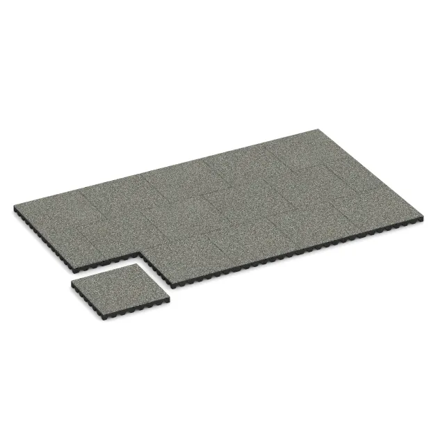 Typische Verlegung oder Einbausituation für den Artikel 5356 von WARCO - Playground safety tile, Farbton Gray Granite in der Abmessung 500 x 500 x 50 mm.