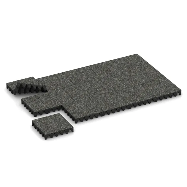 Typische Verlegung oder Einbausituation für den Artikel 3710 von WARCO - Playground safety tile, Farbton Dark Grey Granite in der Abmessung 500 x 500 x 100 mm.