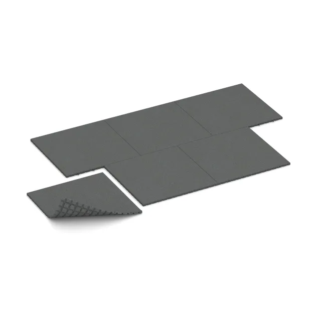 Typische Verlegung oder Einbausituation für den Artikel 0759 von WARCO - Playground safety mat, Farbton Slate grey in der Abmessung 1000 x 1000 x 30 mm.