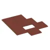 Typische Verlegung oder Einbausituation für den Artikel 0420 von WARCO - Edge tile (one chamfered side), Farbton Brick red in der Abmessung 500 x 500 x 30 mm.