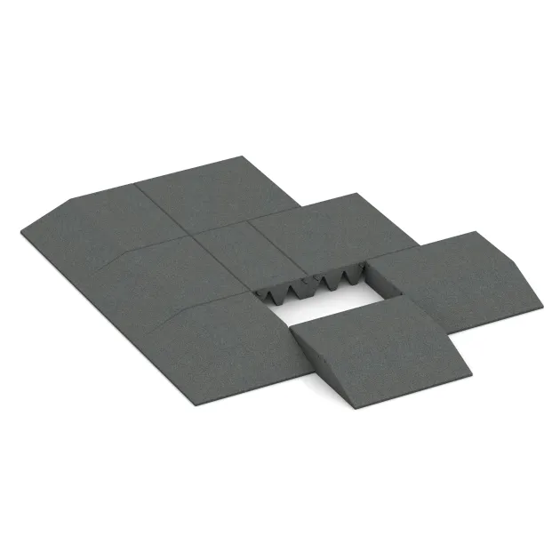 Typische Verlegung oder Einbausituation für den Artikel 0460 von WARCO - Edge tile (one chamfered side), Farbton Slate grey in der Abmessung 500 x 500 x 100 mm.