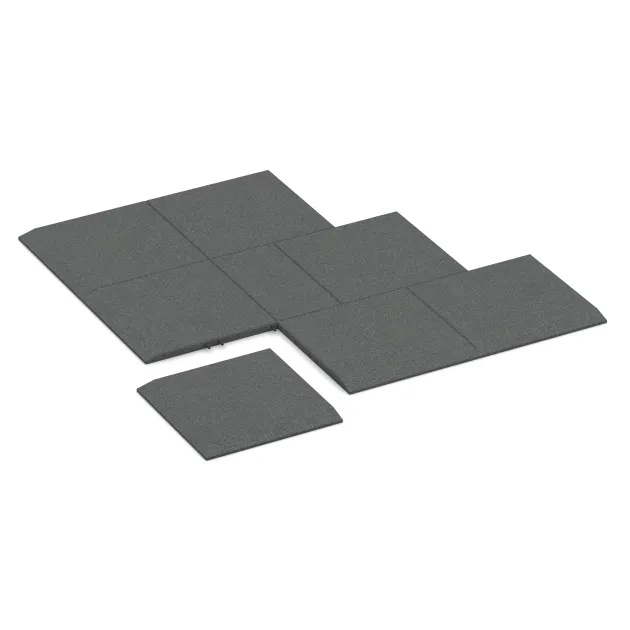 Typische Verlegung oder Einbausituation für den Artikel 0466 von WARCO - Corner tile (two chamfered sides), Farbton Slate grey in der Abmessung 500 x 500 x 30 mm.