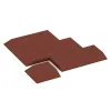 Typische Verlegung oder Einbausituation für den Artikel 0492 von WARCO - Corner tile (two chamfered sides), Farbton Brick red in der Abmessung 500 x 500 x 80 mm.