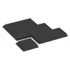 Typische Verlegung oder Einbausituation für den Artikel 0491 von WARCO - Corner tile (two chamfered sides), Farbton Anthracite in der Abmessung 500 x 500 x 65 mm.