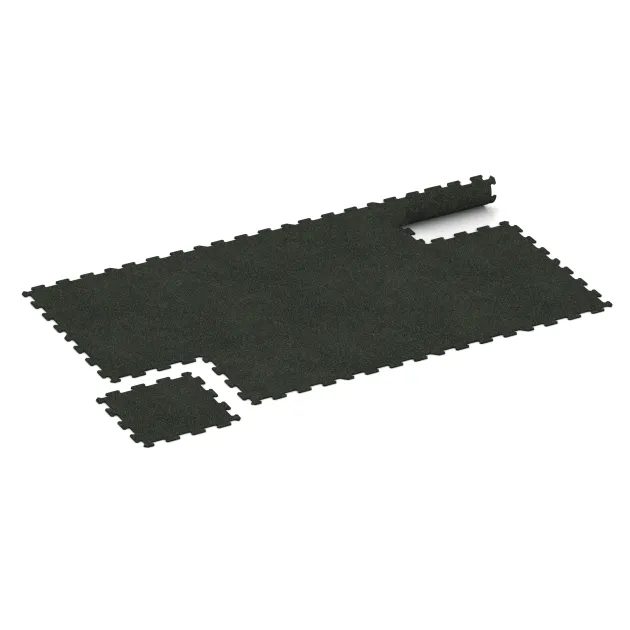 Typische Verlegung oder Einbausituation für den Artikel 0921 von WARCO - Fitness Floor Compact, Farbton Light Green Speckled in der Abmessung 485 x 485 x 8 mm.
