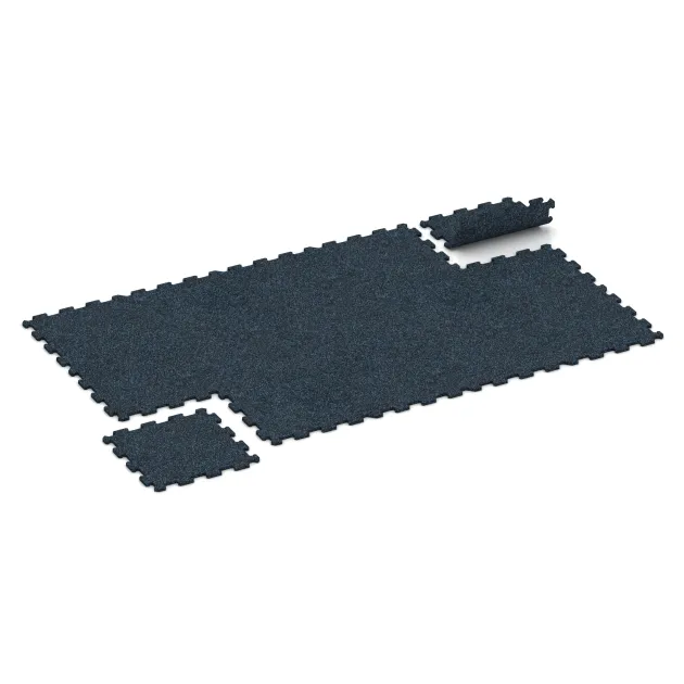Typische Verlegung oder Einbausituation für den Artikel 0993 von WARCO - Fitness Floor Compact, Farbton Light Blue Speckled in der Abmessung 485 x 485 x 16 mm.