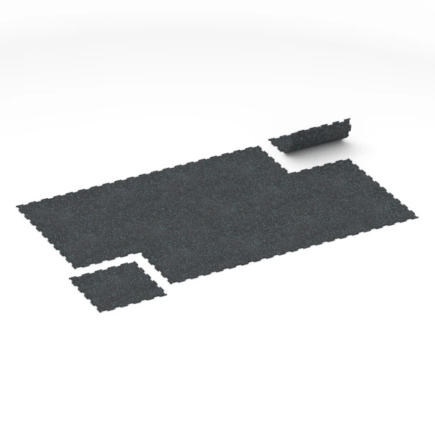 Typische Verlegung oder Einbausituation für den Artikel 6457 von WARCO - Fitness Floor Compact, Farbton Light Blue Speckled in der Abmessung 50 × 50 × 0,8 cm.