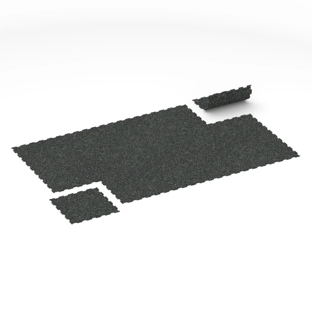 Typische Verlegung oder Einbausituation für den Artikel 6459 von WARCO - Fitness Floor Compact, Farbton Light Green Speckled in der Abmessung 50 × 50 × 0,8 cm.