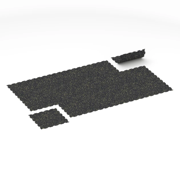 Typische Verlegung oder Einbausituation für den Artikel 6460 von WARCO - Fitness Floor Compact, Farbton Light Yellow Speckled in der Abmessung 50 × 50 × 0,8 cm.