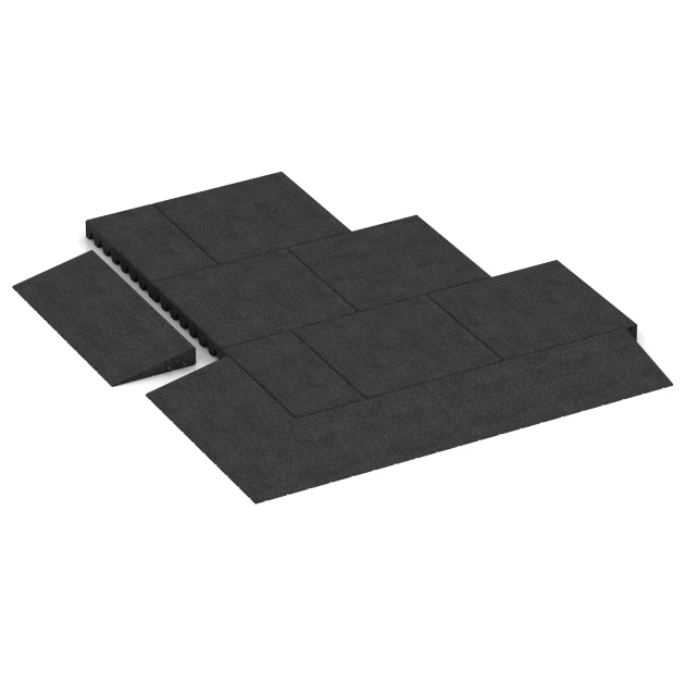 Typische Verlegung oder Einbausituation für den Artikel 2548 von WARCO - Transition ramp 75 cm, Farbton Anthracite in der Abmessung 75 x 30 cm | 8 < 65 mm.