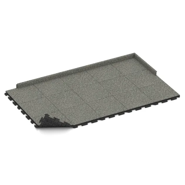 Typische Verlegung oder Einbausituation für den Artikel 1340 von WARCO - Pool Decking Tile Classic, Farbton Gray Granite in der Abmessung 500 x 500 x 40 mm.