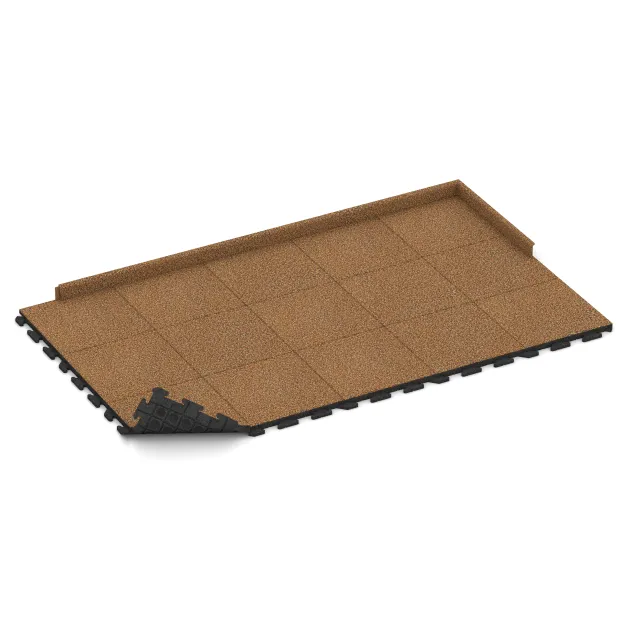Typische Verlegung oder Einbausituation für den Artikel 1284 von WARCO - Terrace tile Classic, Farbton Terra Cotta in der Abmessung 500 x 500 x 40 mm.