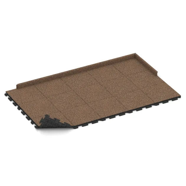 Typische Verlegung oder Einbausituation für den Artikel 1344 von WARCO - Pool Decking Tile Classic, Farbton Bark & Bast in der Abmessung 500 x 500 x 40 mm.