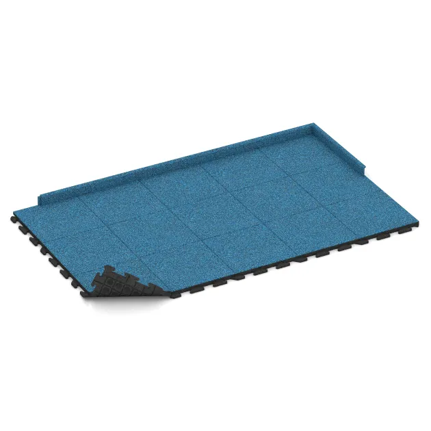 Typische Verlegung oder Einbausituation für den Artikel 1296 von WARCO - Terrace tile Classic, Farbton Atlantic in der Abmessung 500 x 500 x 40 mm.