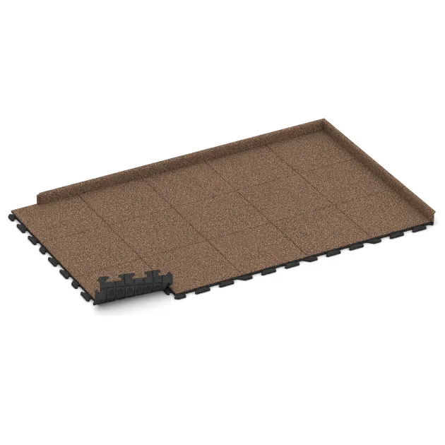 Typische Verlegung oder Einbausituation für den Artikel 5778 von WARCO - Event Floor, Farbton Bark & Bast in der Abmessung 500 x 500 x 30 mm.