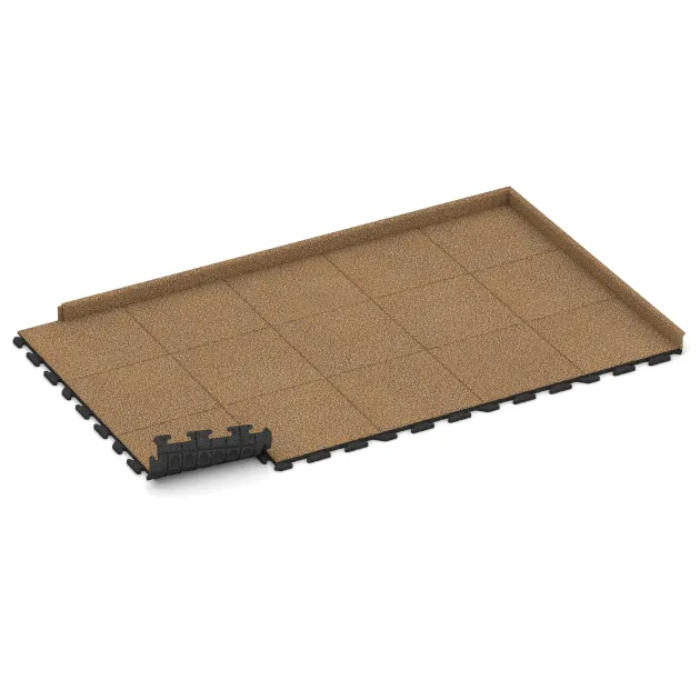 Typische Verlegung oder Einbausituation für den Artikel 1153 von WARCO - Terrace tile Classic, Farbton Rattan Lounge in der Abmessung 500 x 500 x 30 mm.