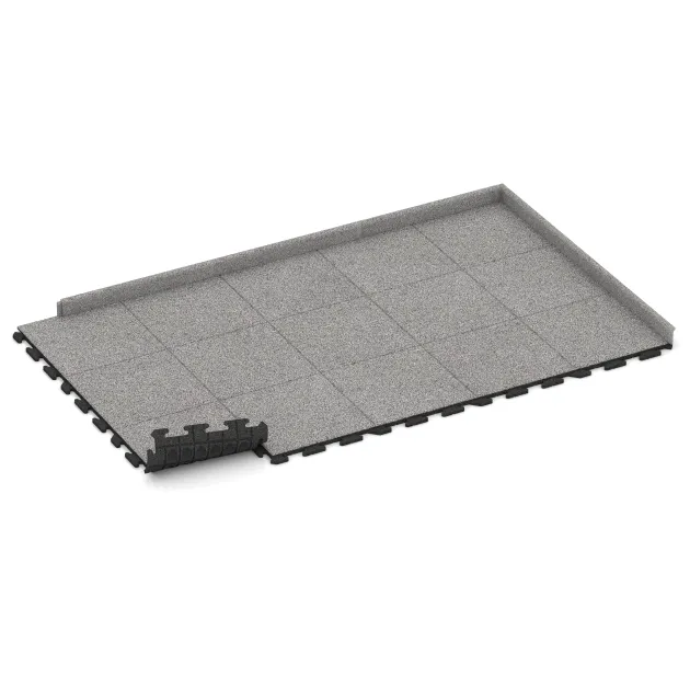 Typische Verlegung oder Einbausituation für den Artikel 4616 von WARCO - Terrace tile Classic, Farbton Grey Melange in der Abmessung 500 x 500 x 30 mm.