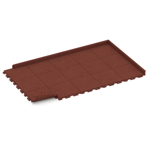 Typische Verlegung oder Einbausituation für den Artikel 1247 von WARCO - Outdoor Tile Classic, Farbton Brick red in der Abmessung 500 x 500 x 30 mm.