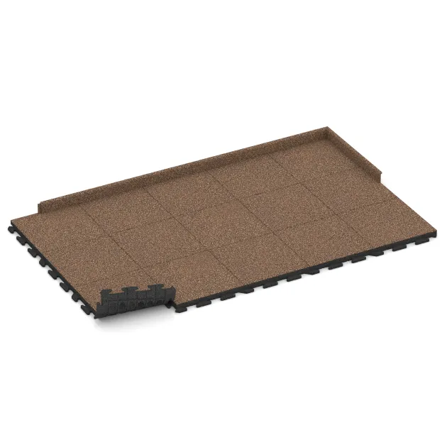 Typische Verlegung oder Einbausituation für den Artikel 1435 von WARCO - Rubber paving Classic, Farbton Bark & Bast in der Abmessung 500 x 500 x 50 mm.