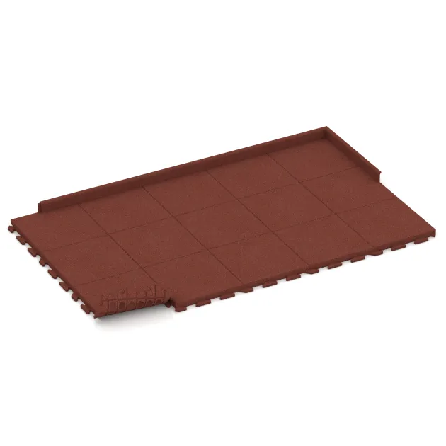Typische Verlegung oder Einbausituation für den Artikel 1472 von WARCO - Terrace tile Classic, Farbton Brick red in der Abmessung 500 x 500 x 50 mm.